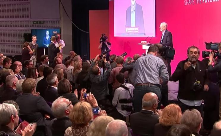"We are one world!" Jeremy Corbyn's victory speech. Photo: Still from C4 News (see embed).