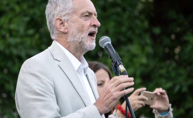 Jeremy Corbyn addressing a leadership rally, 8th August 2016. Photo: Paul Newport via Flickr (CC BY).