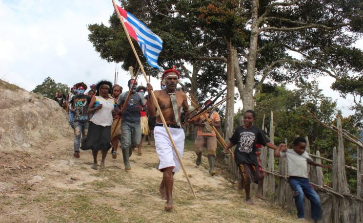 A rally in West Papua in support of the Green State Vision